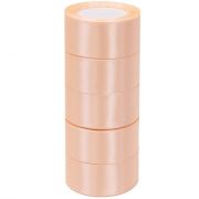 Лента атласная ЭКОНОМ 3,8см*25Y, 07 Персиковая т.м 5