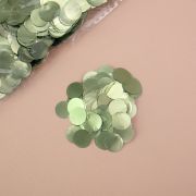 Конфетти фольга Круги 1 см макаронс-зеленые (50 гр/уп.)