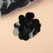 Конфетти фольга Круги 1 см черные (50 гр/уп.)