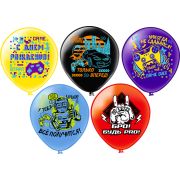 Шар12'' Пастель шелк рис. 1ст. 2цв. СДР Игры! 5 дизайнов (25 шт./уп.) /БК