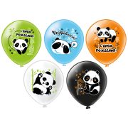 Шар12'' шелк рис. 2ст. 2цв. СДР! Панды 5 дизайнов (25 шт./уп.) /БК