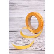 Лента простая (2см*50ярд) Горошек P2086 КРАСНЫЙ НА ЖЁЛТОМ