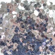 Конфетти фольга Круг Серебро Металлик 1см 50гр