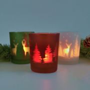 Подсвечник стекло Мини цвет Микс 5,5*6,5 см