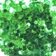 Конфетти фольга Круг Зелёный Металлик 1см 50гр