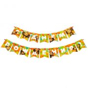 Гирлянда-вымпел С днем рождения! Чебурашка 215 см