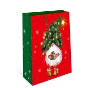 Сумка подарочная НГ 18х22х10 см