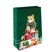 Сумка подарочная НГ 18х22х10 см