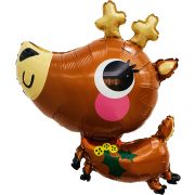 К Шар (32''/81 см) Фигура, Новогодний олененок, 1 шт.