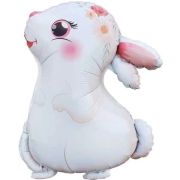 К Шар (30''/76 см) Фигура, Милый зайка, Белый, 1 шт.