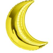 F Шар (35''/89 см) Фигура, Полумесяц, Золото, 1 шт.