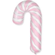 F Шар (39''/99 см) Фигура, Леденец трость, Розовый, 1 шт.