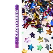 Пневмохлопушка (12/30 см), Звезды фольга, Ассорти, 1 шт.