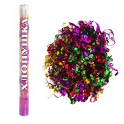 Пневмохлопушка (24/60 см), Праздничный фейерверк, Серпантин фольга, Ассорти, 1 шт.