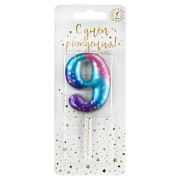 Свеча цифра 9 «Космос» (РОССИЯ)