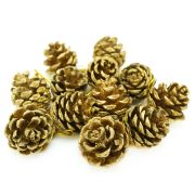 Природный декор «Шишки» золотые /набор 12 шт/ (Китай)