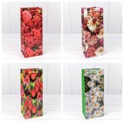 Пакет подарочный «Цветы» (микс) 14*35*11