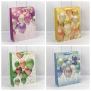 Пакет подарочный с 3D аппликацией «Воздушные шары» (микс) 32*45*15