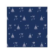 Упаковочная бумага (0,7*1 м) Новогодние олени, Темно-синий, 10 шт.