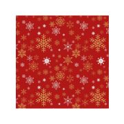 Упаковочная бумага (0,7*1 м) Новогодние снежинки, Красный, 10 шт.