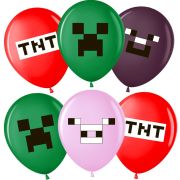 Шар (12''/30 см) Пиксели, Ассорти, пастель, 2 ст, 25 шт.