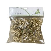 Гроздья ягод искусственные Золотые / набор 12 шт/ (Китай)