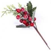 Ветка еловая с ягодами 25см XY2020-221