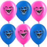 К 12''/30 см, Зубастики, Синий/Фуше, пастель, 2 ст., 25 шт.