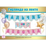 Гирлянда Мальчик или Девочка?, 350 см, 1 шт.