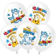 512 Шар (12''/30 см) Буба, Белый (S13/170), пастель, 1 ст, 25 шт.