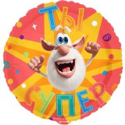 Шар (18''/46 см) Круг, Буба, Ты Супер, 1 шт. в уп.