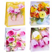 Пакет подарочный Цветы 26*32*10см  128г/м2