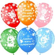 Шар (12''/30 см) Три Кота и Лапочка, Ассорти, пастель, 5 ст, 25 шт.