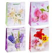 Пакет подарочный Цветы и букеты 32*44*11см  128г/м2