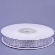 Лента парчовая 1 см*22,85см Серебряная