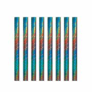 Трубочки для коктейля лазерные фольгированные одноразовые «Голография» / набор 25 шт. / (Китай)