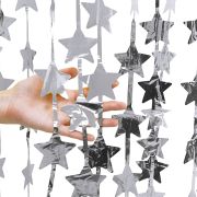 Занавес «Звезды» Серебро 2 м*1 м / 1 шт. / (Китай)