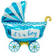 К 33 Это мальчик, голубая коляска / It's a boy / 1 шт. / Фольгированный шар (Китай)