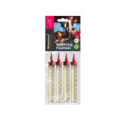 Свеча Фонтан для торта, 30 сек, Золотые звезды, Черный, Металлик, 10 см, 4 шт.