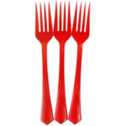 Вилки, Премиум, Красный, 17 см, 10 шт.